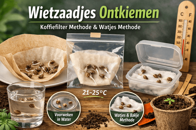 De beste manier om wietzaadjes te ontkiemen: koffiefilter methode stap voor stap uitgelegd