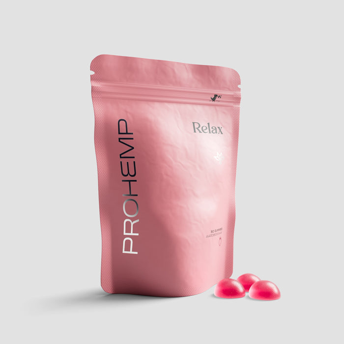 Prohemp Relax gummies voor vitaliteit en rust, aardbeien smaak
