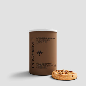 Intense chocolade chip cookies met full spectrum CBD, 25mg per koekje, 6 stuks