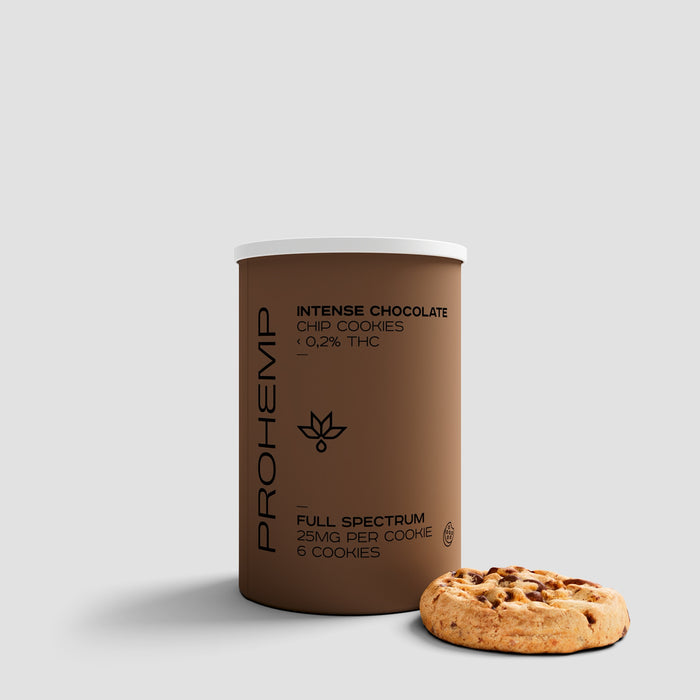 Intense chocolade chip cookies met full spectrum CBD, 25mg per koekje, 6 stuks