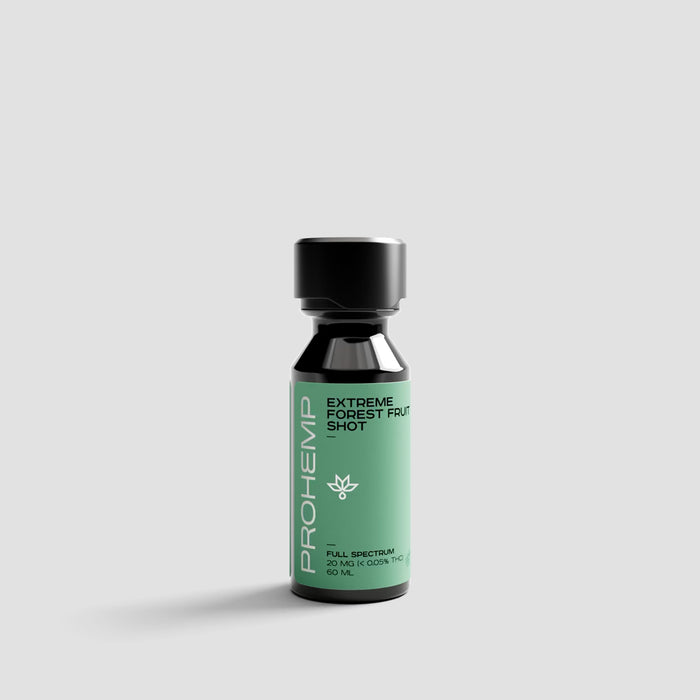 Extreme Forest Fruit Shot - Full Spectrum CBD 20 mg, 60 ml flesje voor vitaliteit en rust